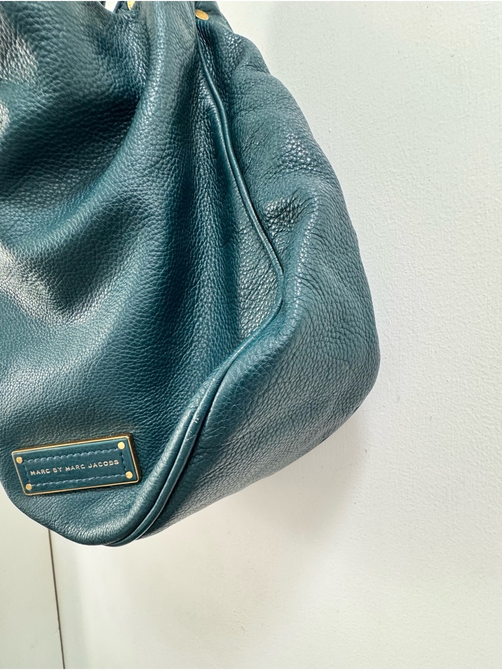 Marc by Marc Jacobs Deep Teal Pebbled Leather Hobo